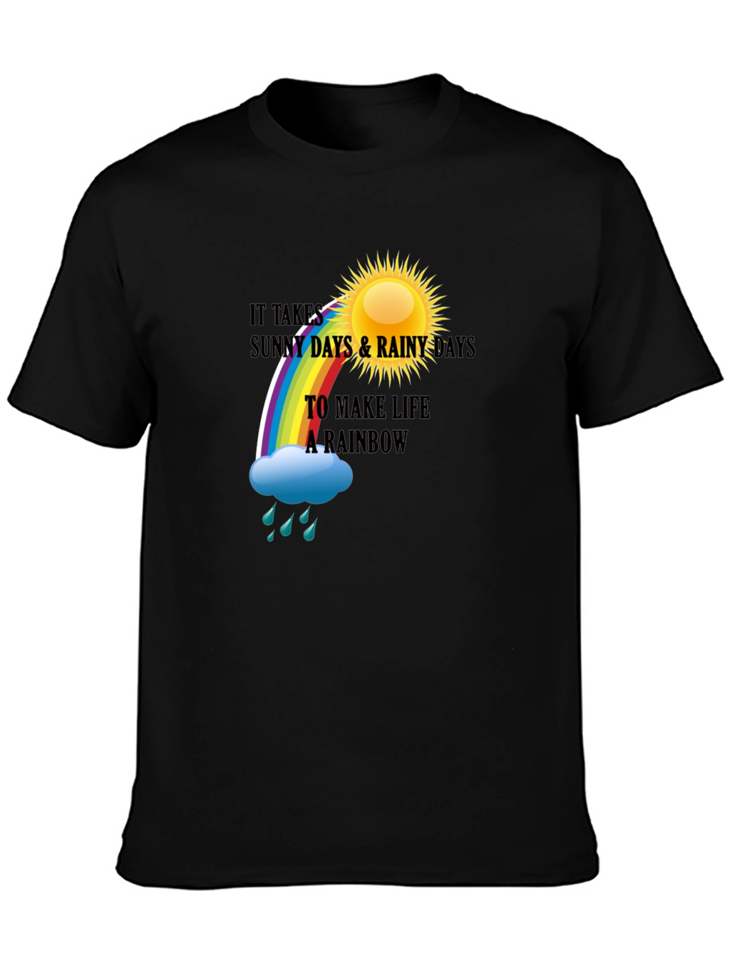 Life Rainbow T-Shirt - Positive Vibes Tee