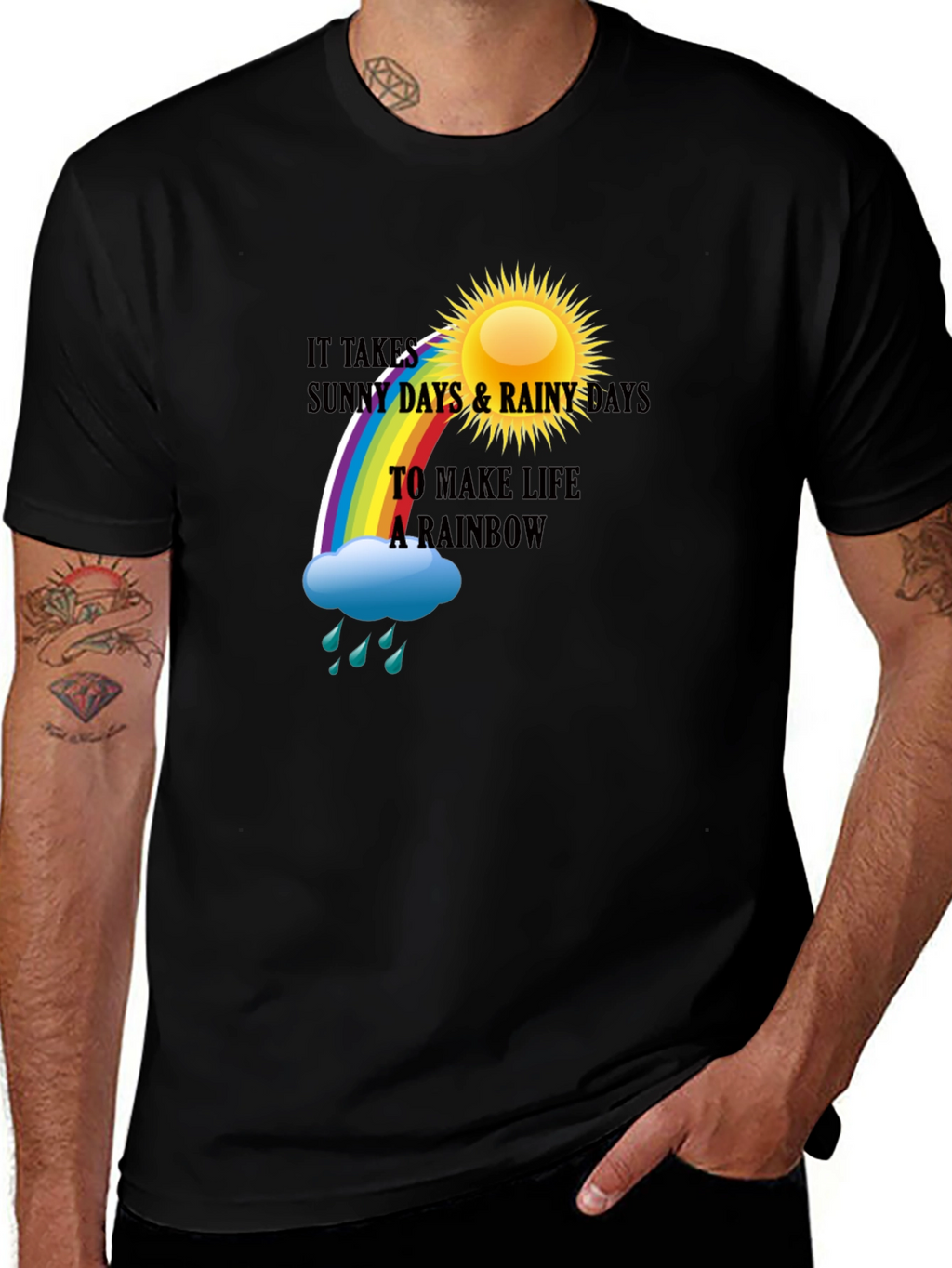 Life Rainbow T-Shirt - Positive Vibes Tee
