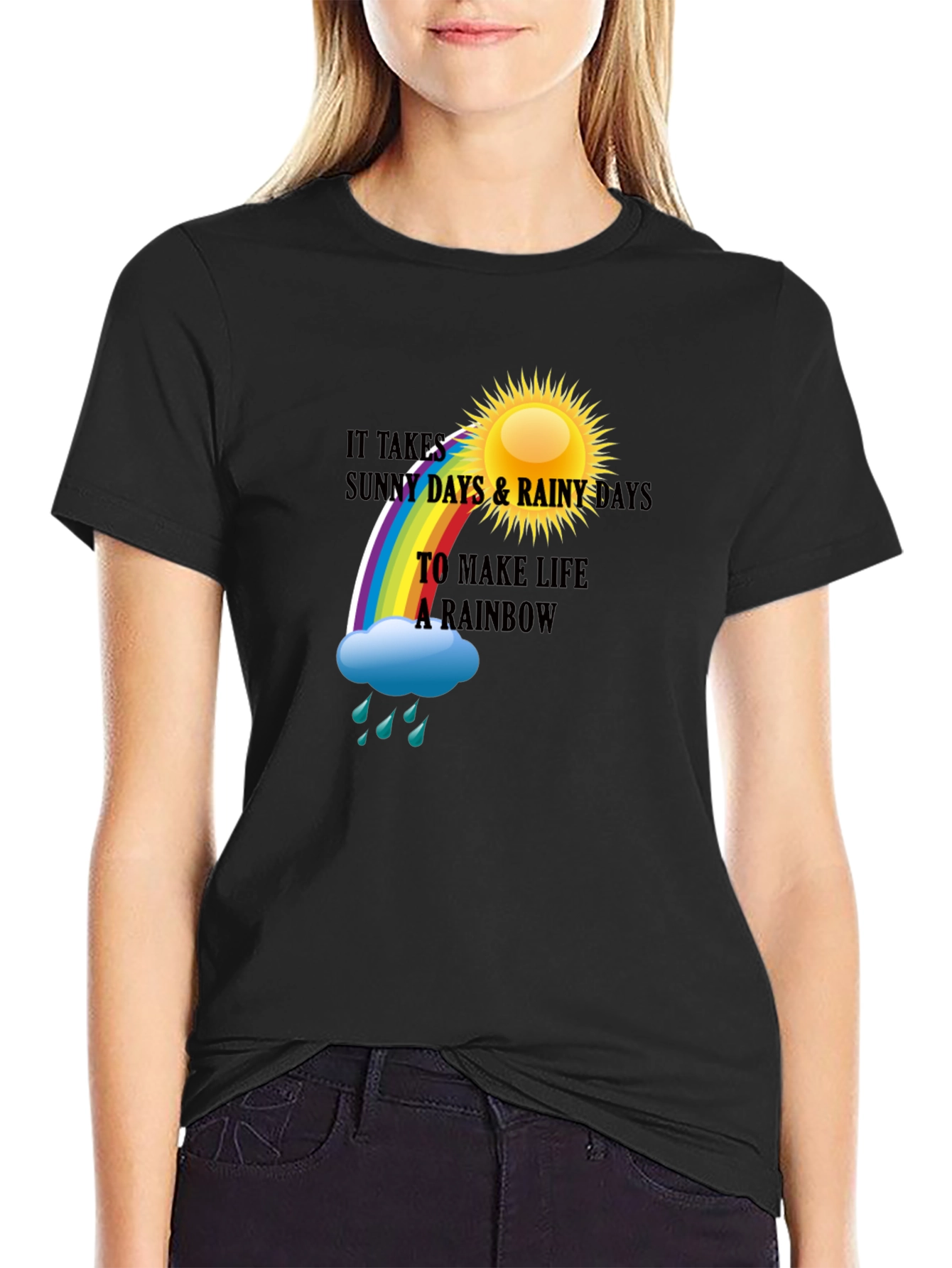 Life Rainbow T-Shirt - Positive Vibes Tee