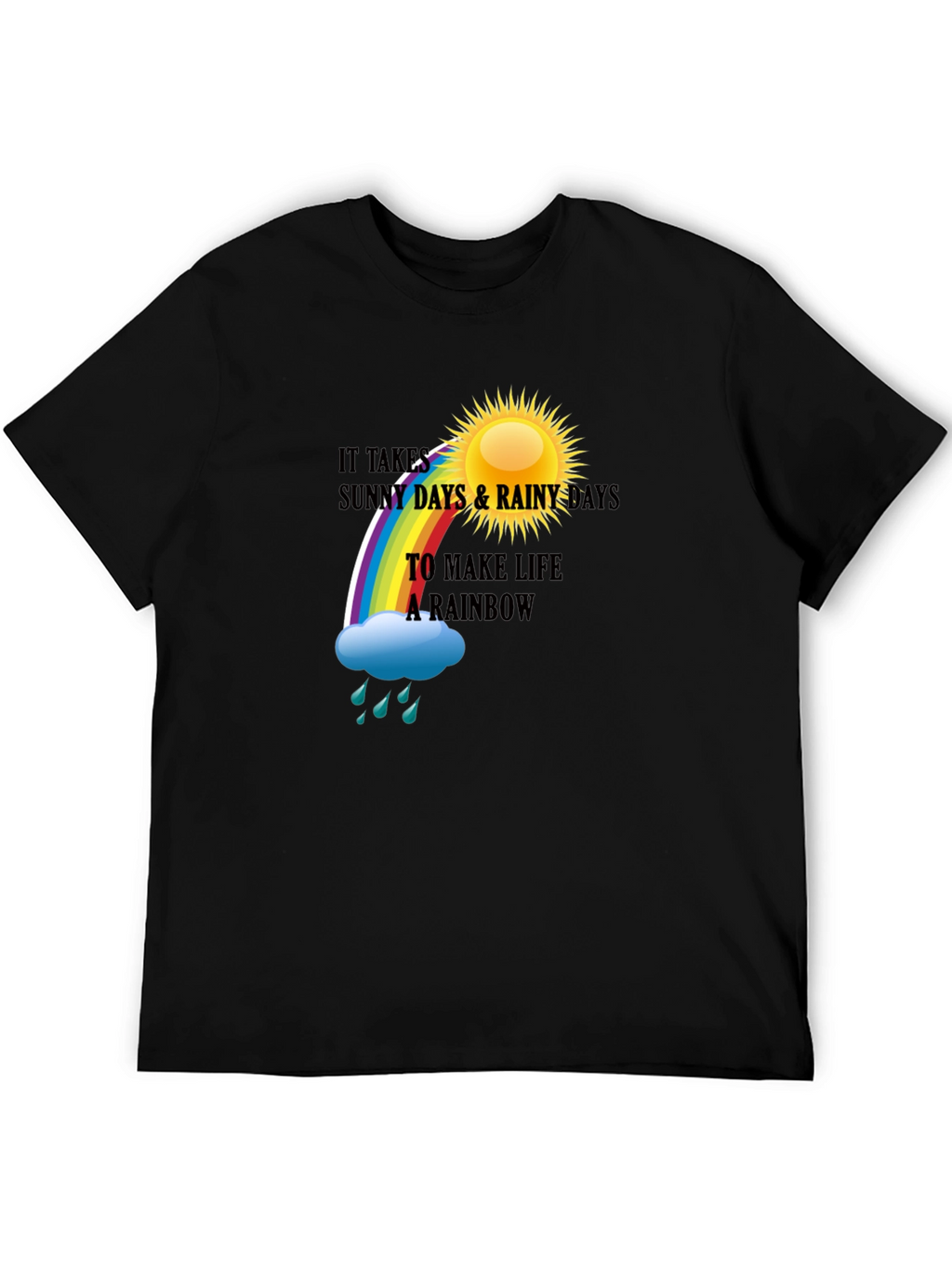 Life Rainbow T-Shirt - Positive Vibes Tee