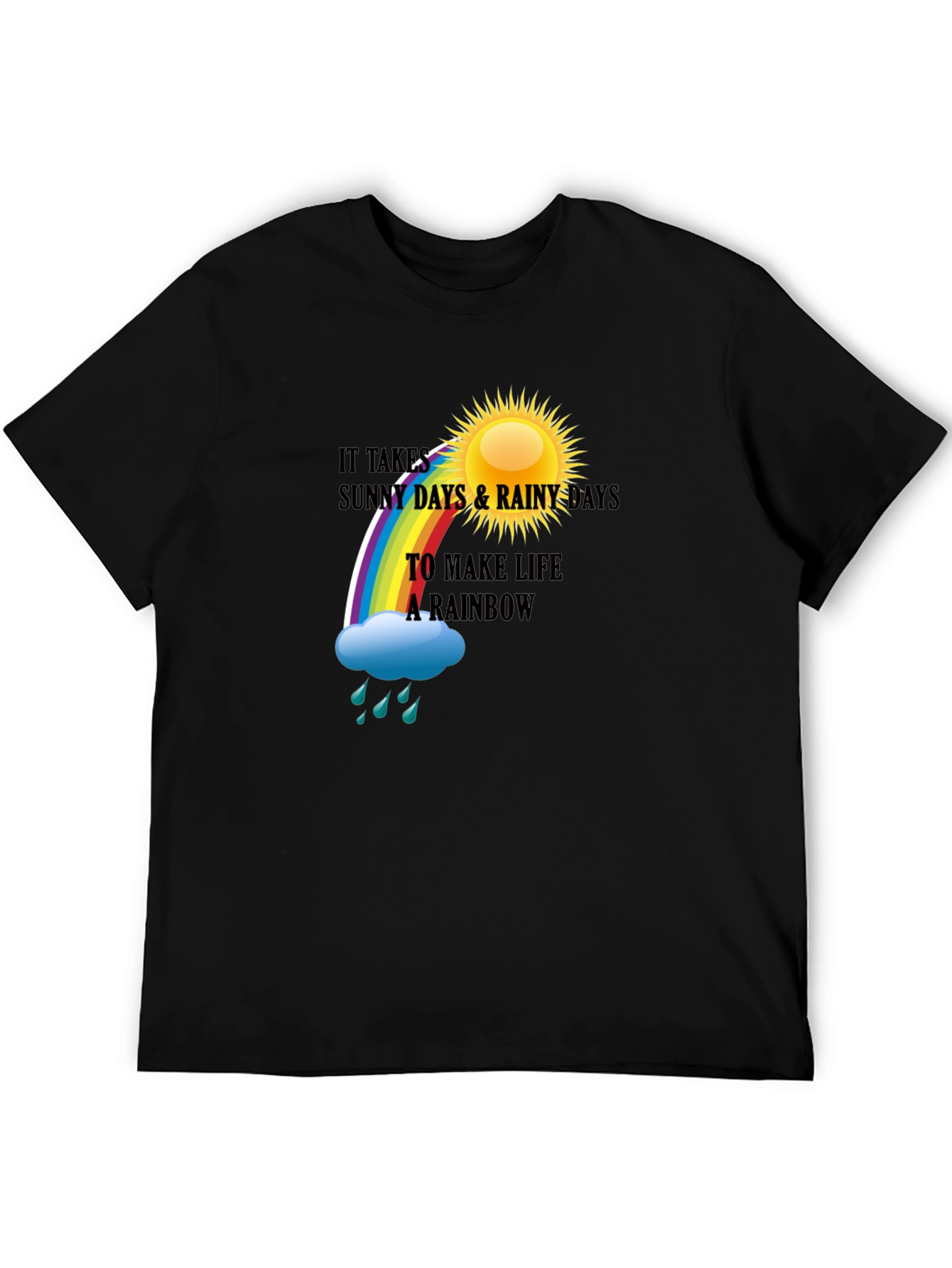 Life Rainbow T-Shirt - Positive Vibes Tee