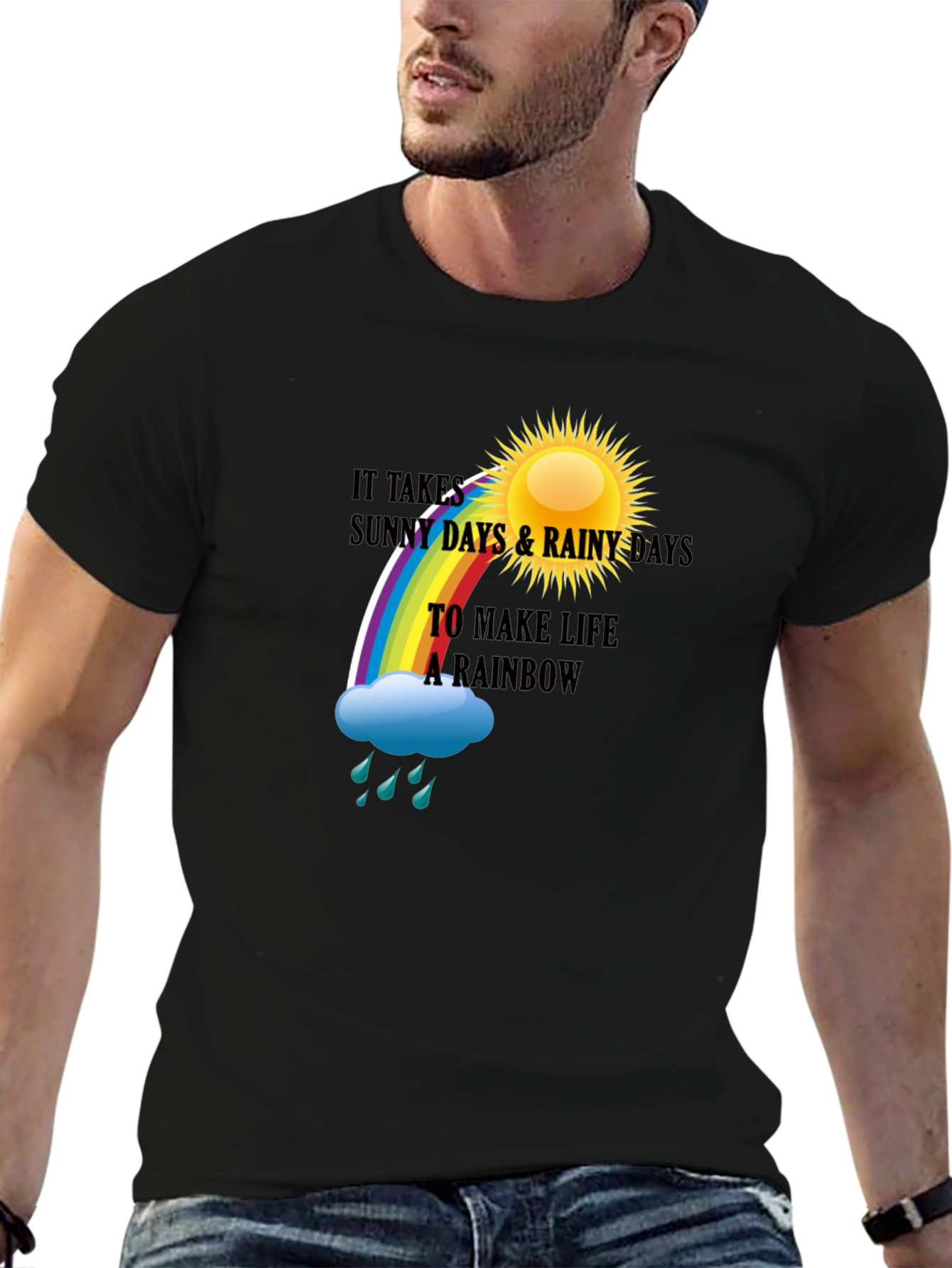 Life Rainbow T-Shirt - Positive Vibes Tee