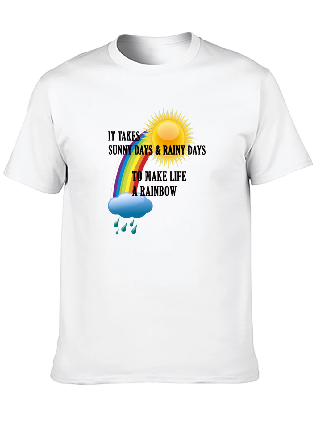 Life Rainbow T-Shirt - Positive Vibes Tee