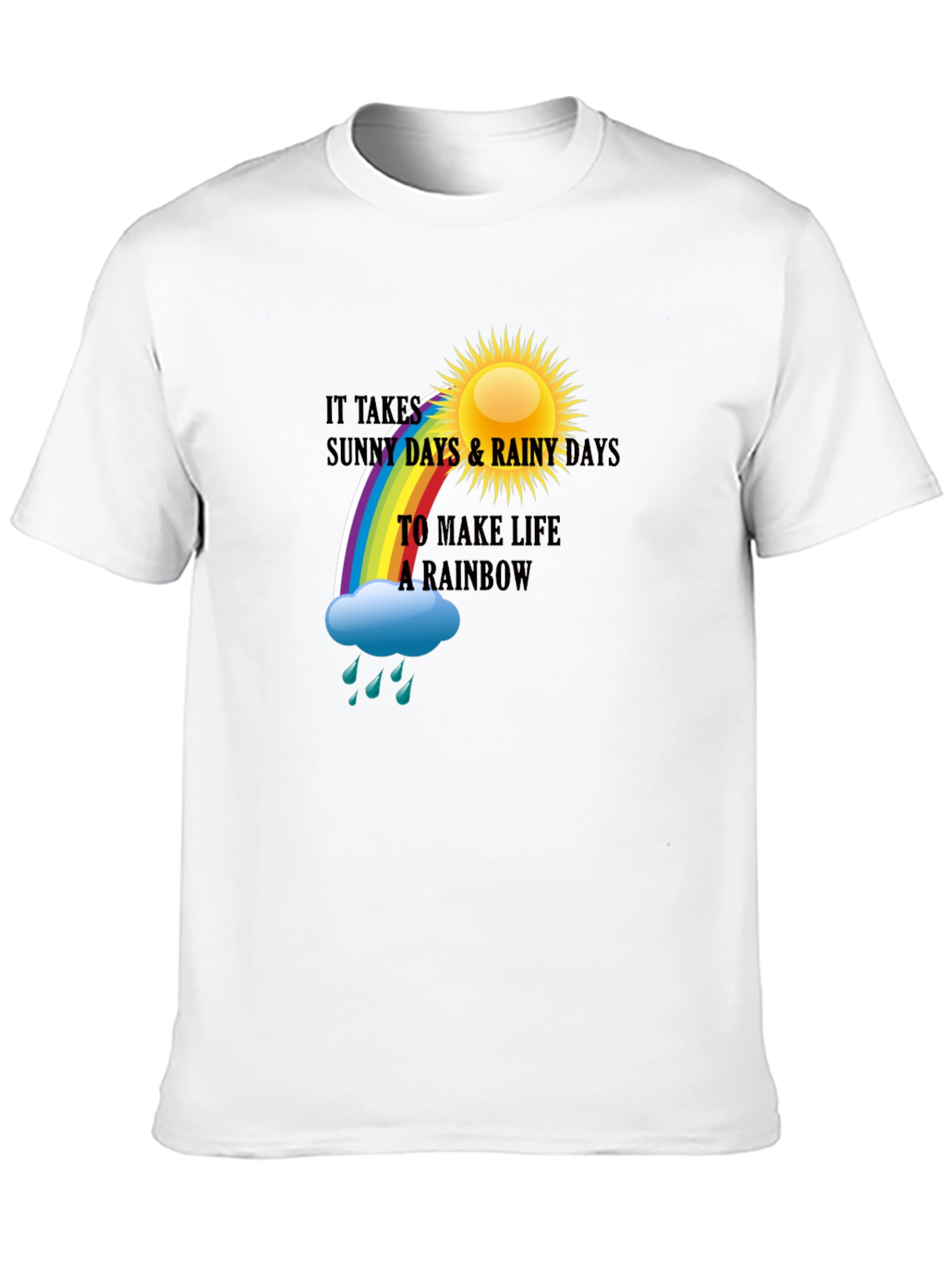 Life Rainbow T-Shirt - Positive Vibes Tee