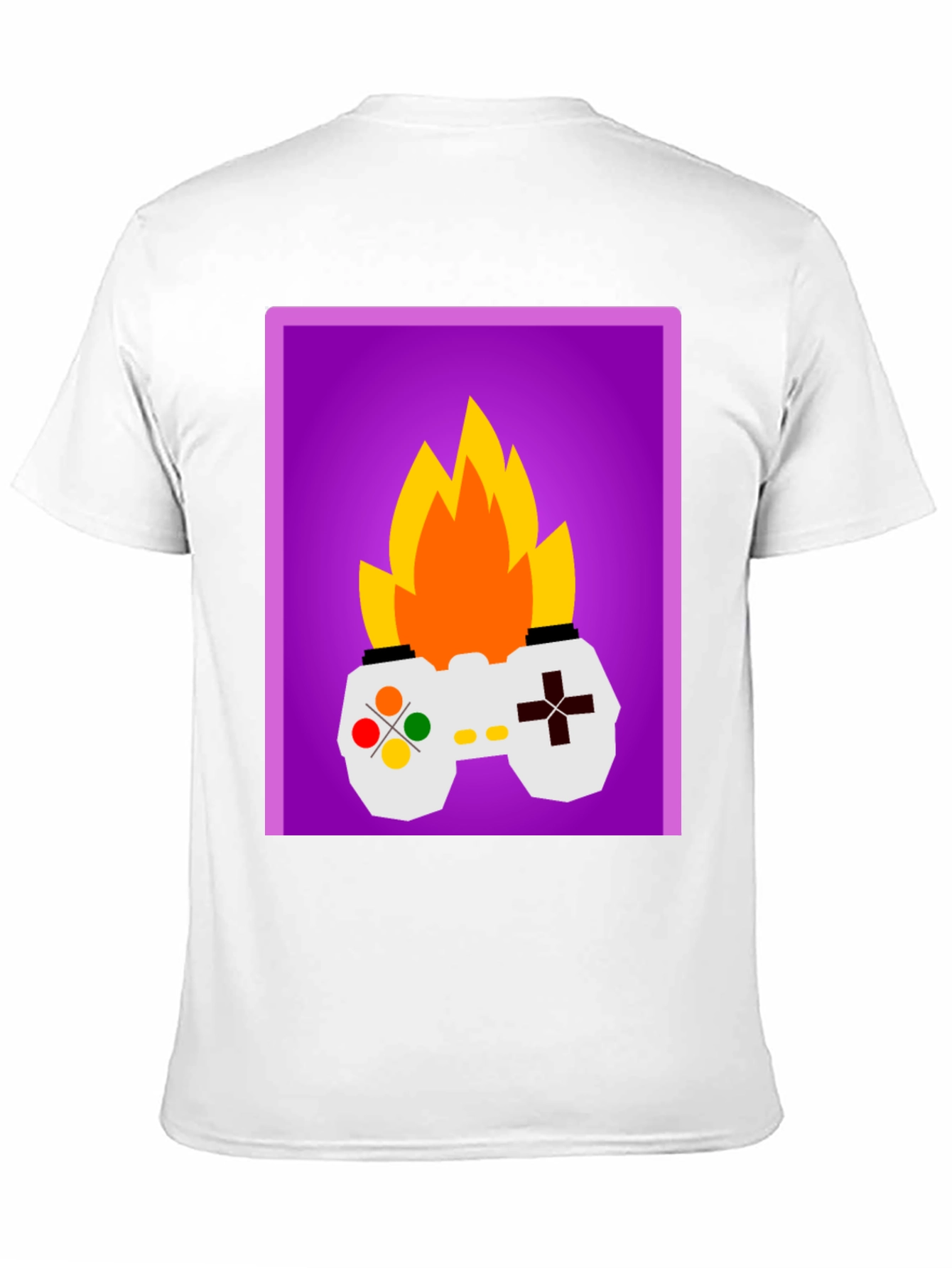 Fiery Gamer T-Shirt - Black Fun Design