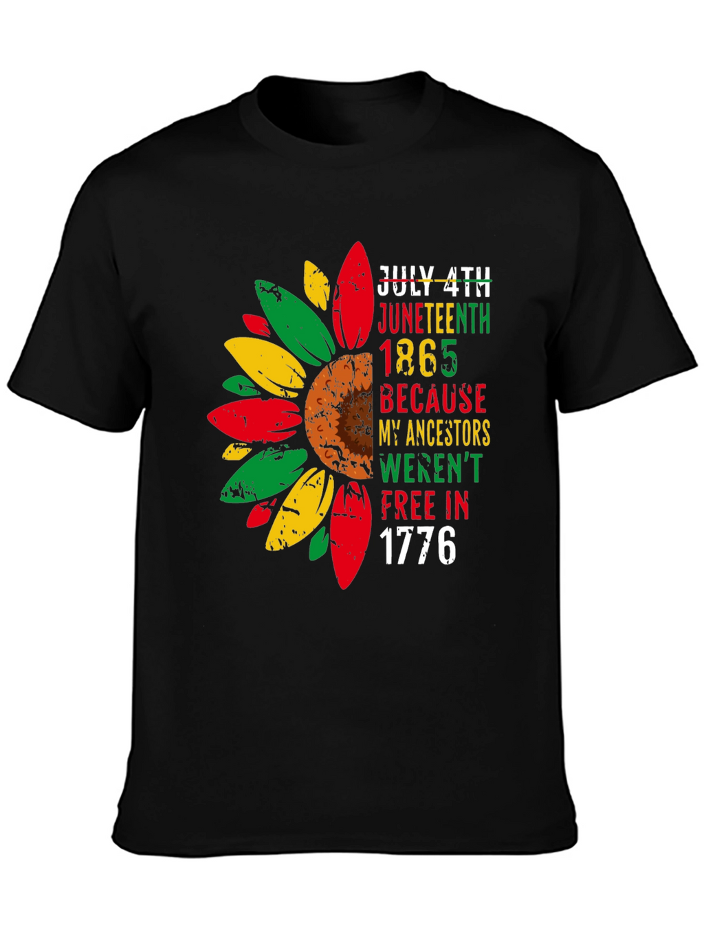 Juneteenth Freedom Sunflower T-Shirt