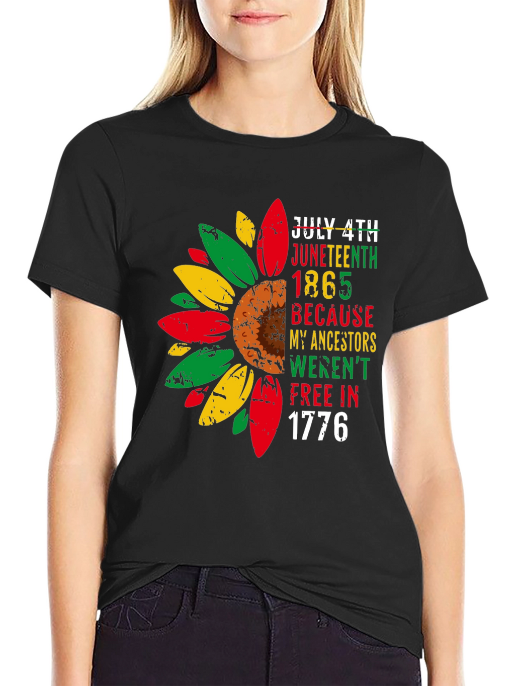 Juneteenth Freedom Sunflower T-Shirt