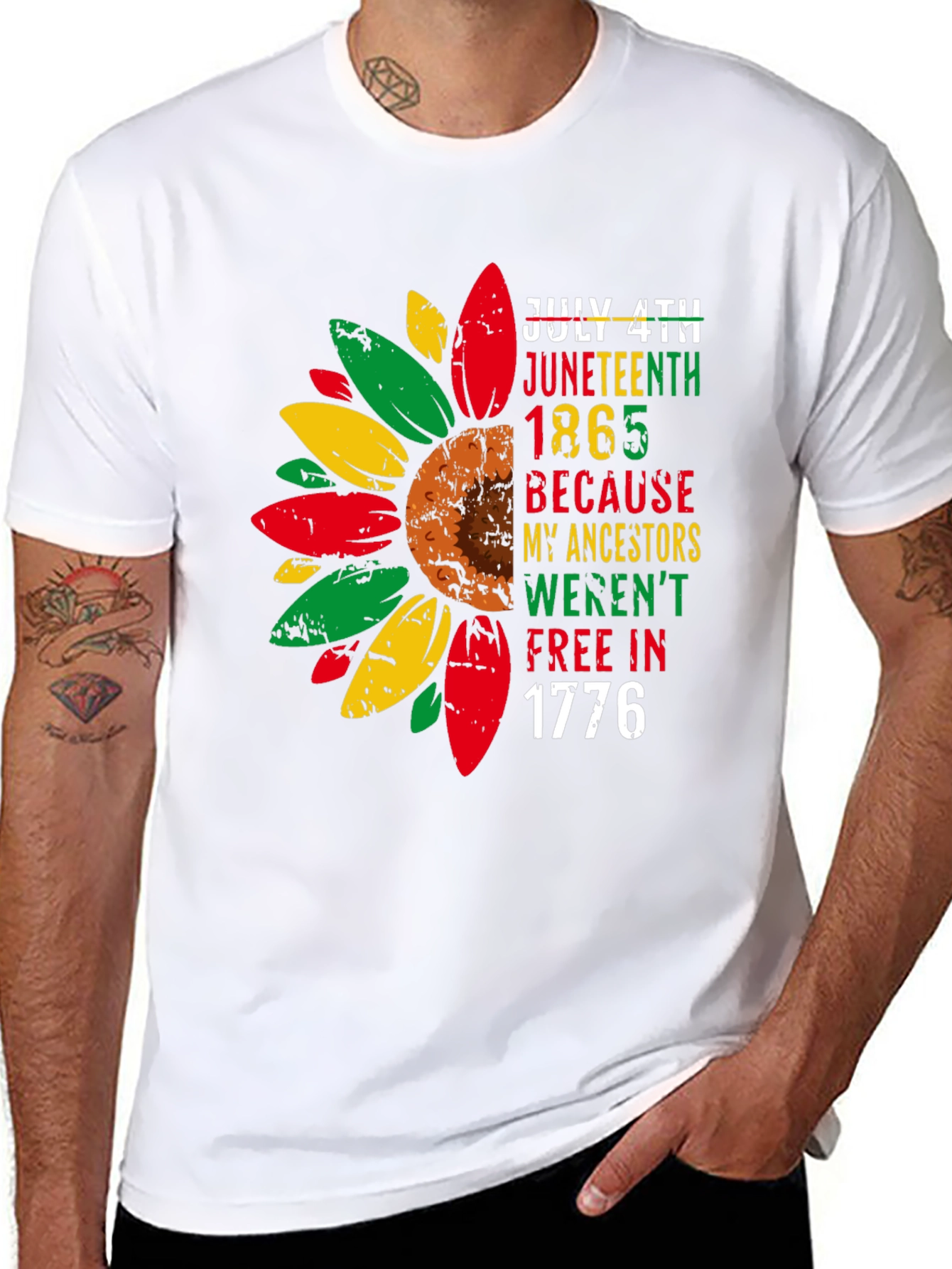 Juneteenth Freedom Sunflower T-Shirt