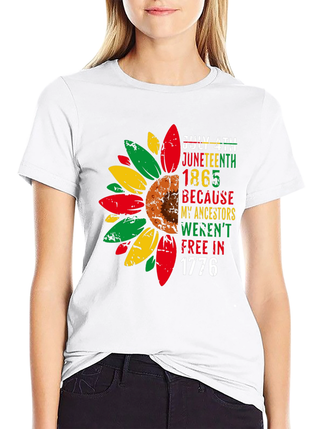 Juneteenth Freedom Sunflower T-Shirt