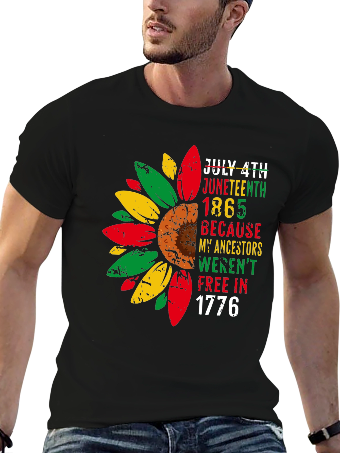 Juneteenth Freedom Sunflower T-Shirt