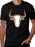 Bull Graphic Tee - Stylish Black Cotton Shirt