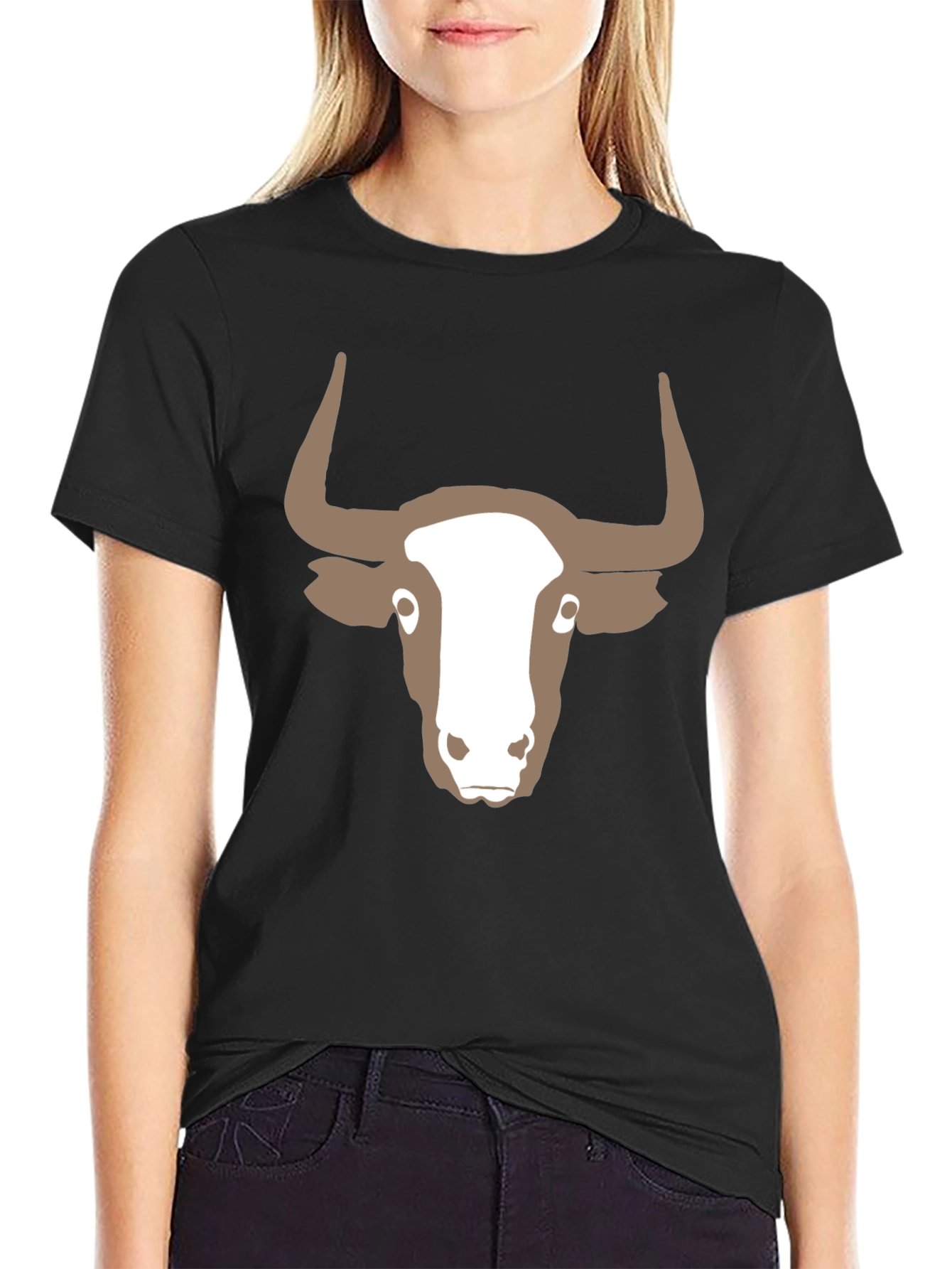 Bull Graphic Tee - Stylish Black Cotton Shirt