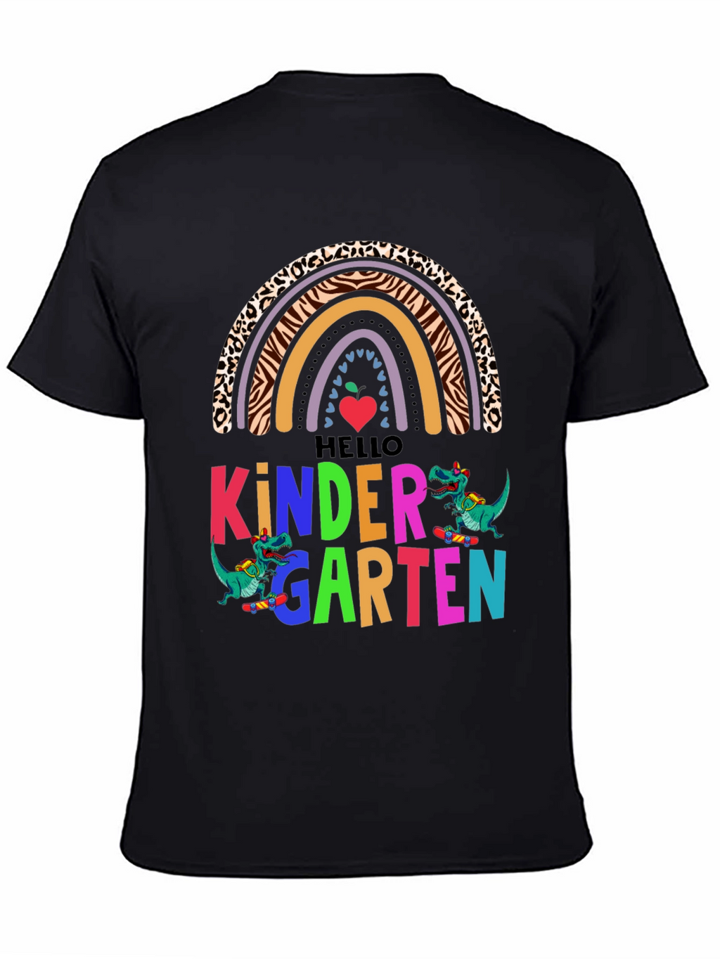 Hello Kindergarten Dinosaur Rainbow T-Shirt