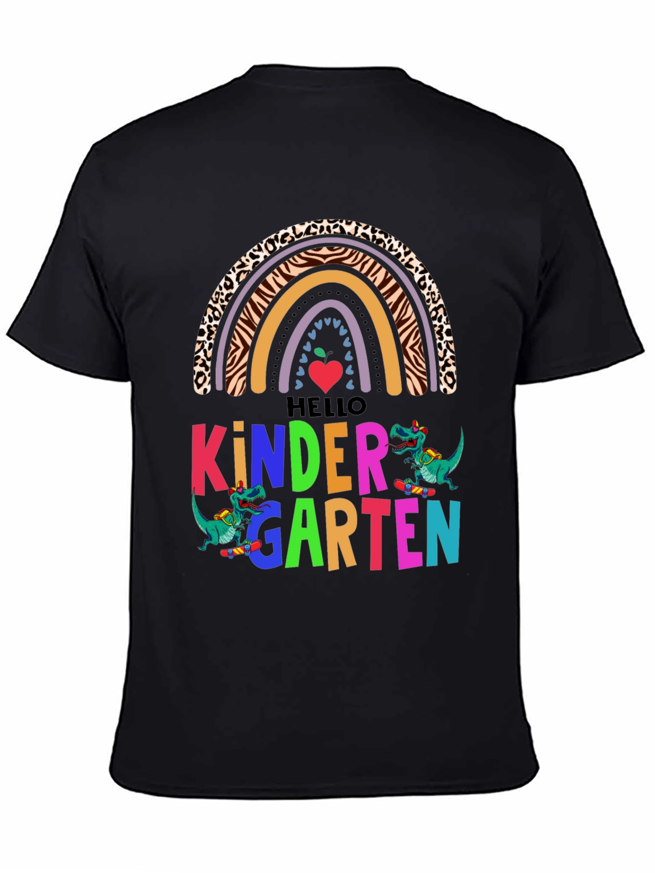 Hello Kindergarten Dinosaur Rainbow T-Shirt