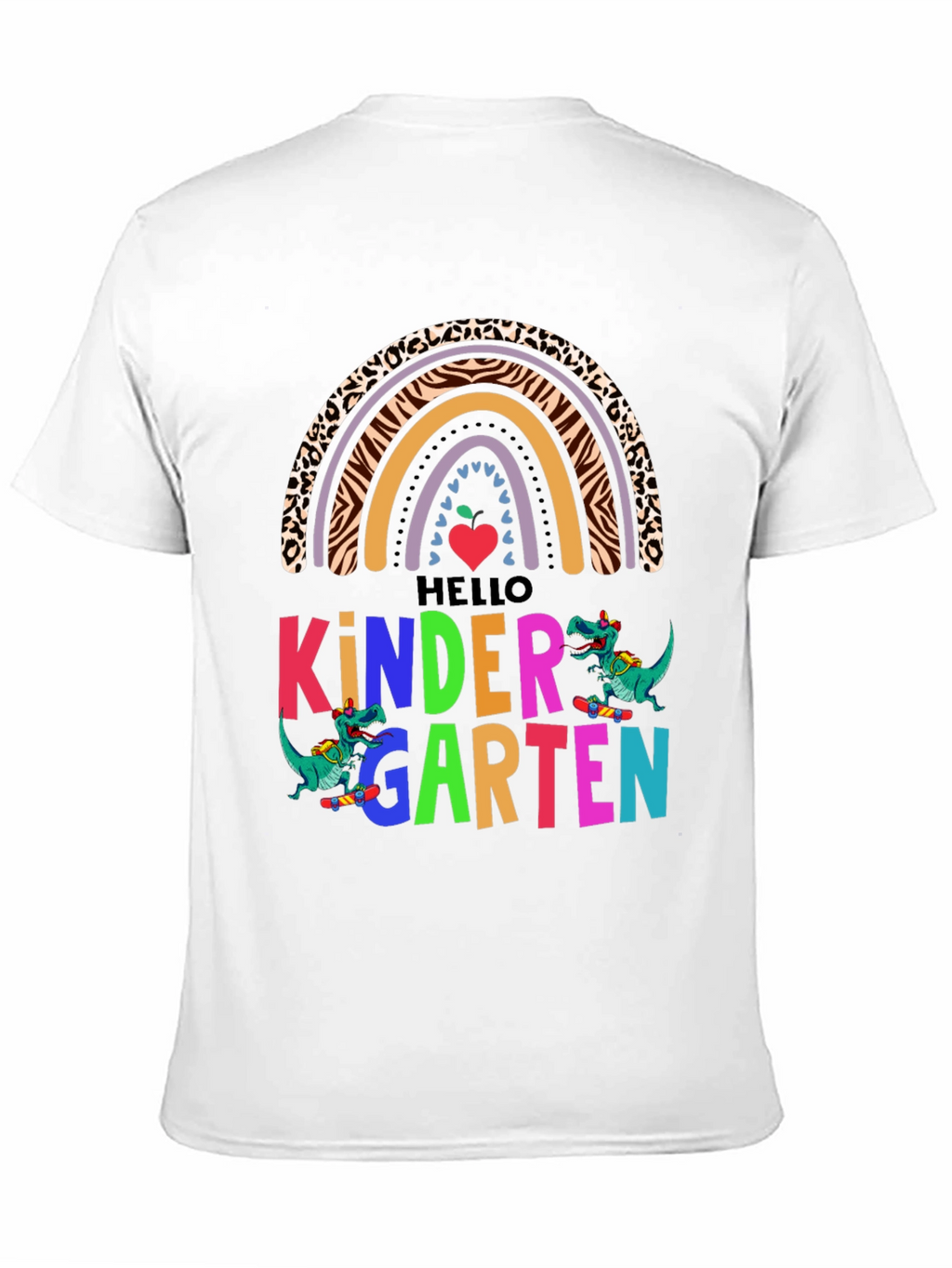 Hello Kindergarten Dinosaur Rainbow T-Shirt