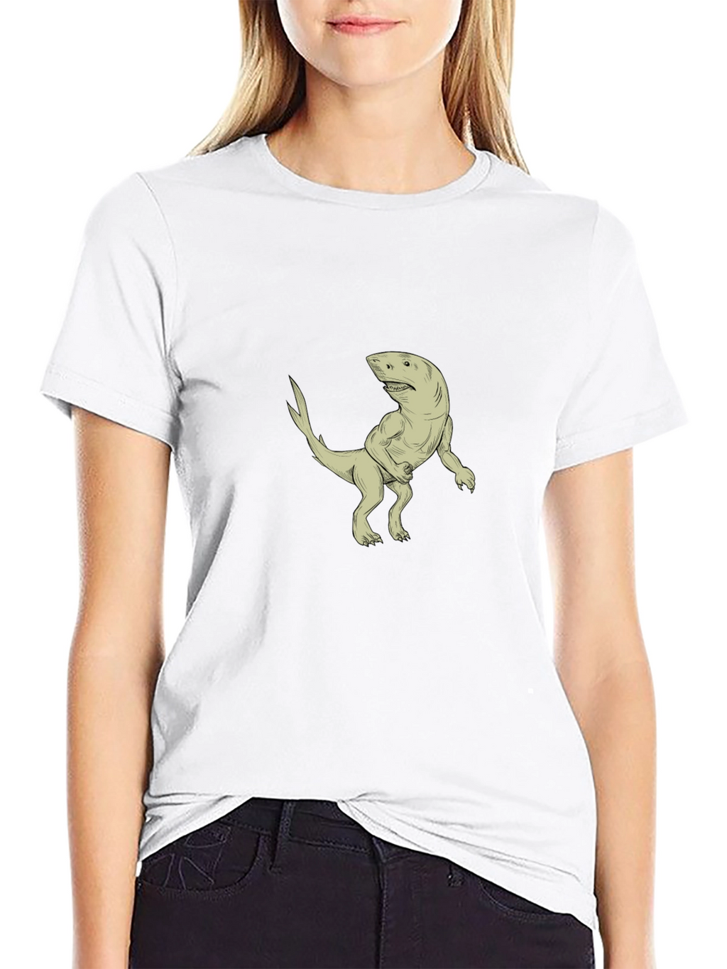 Shark-Rex Hybrid Graphic T-Shirt - Black