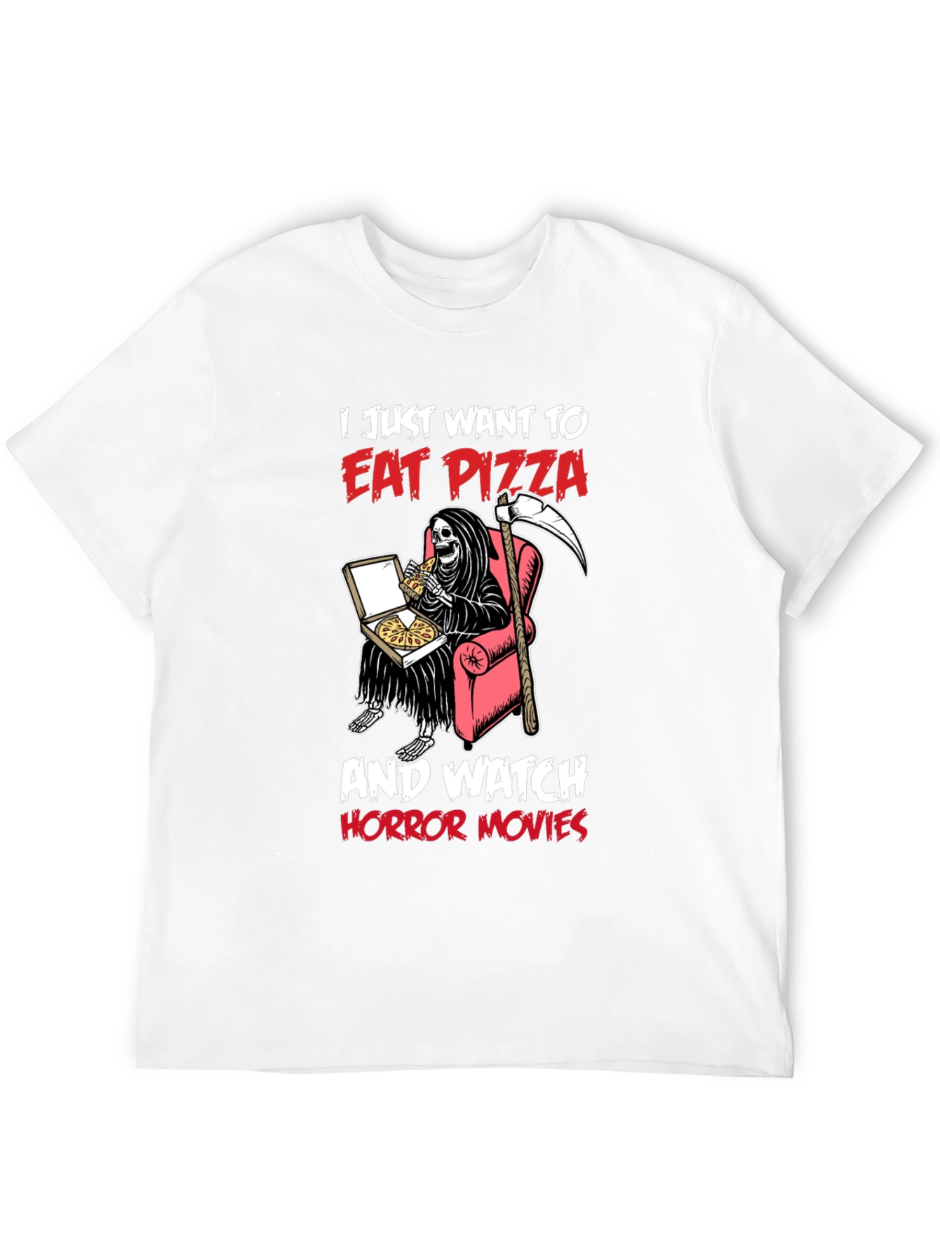 Eat Pizza and Watch Horror Movies T-Shirt