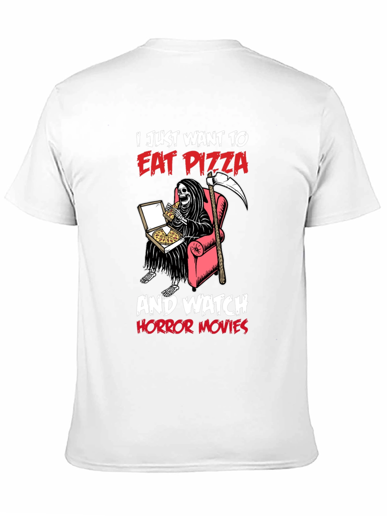 Eat Pizza and Watch Horror Movies T-Shirt