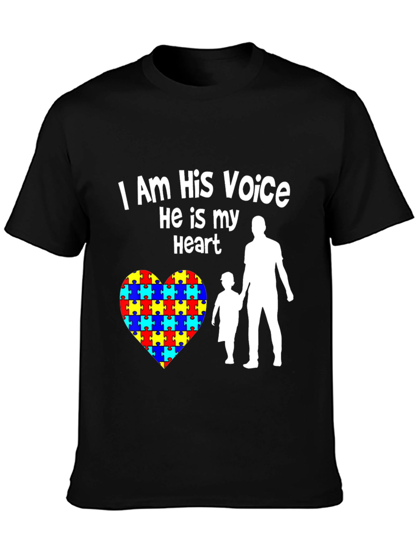 Autism Awareness T-Shirt: I Am His Voice He Is My Heart