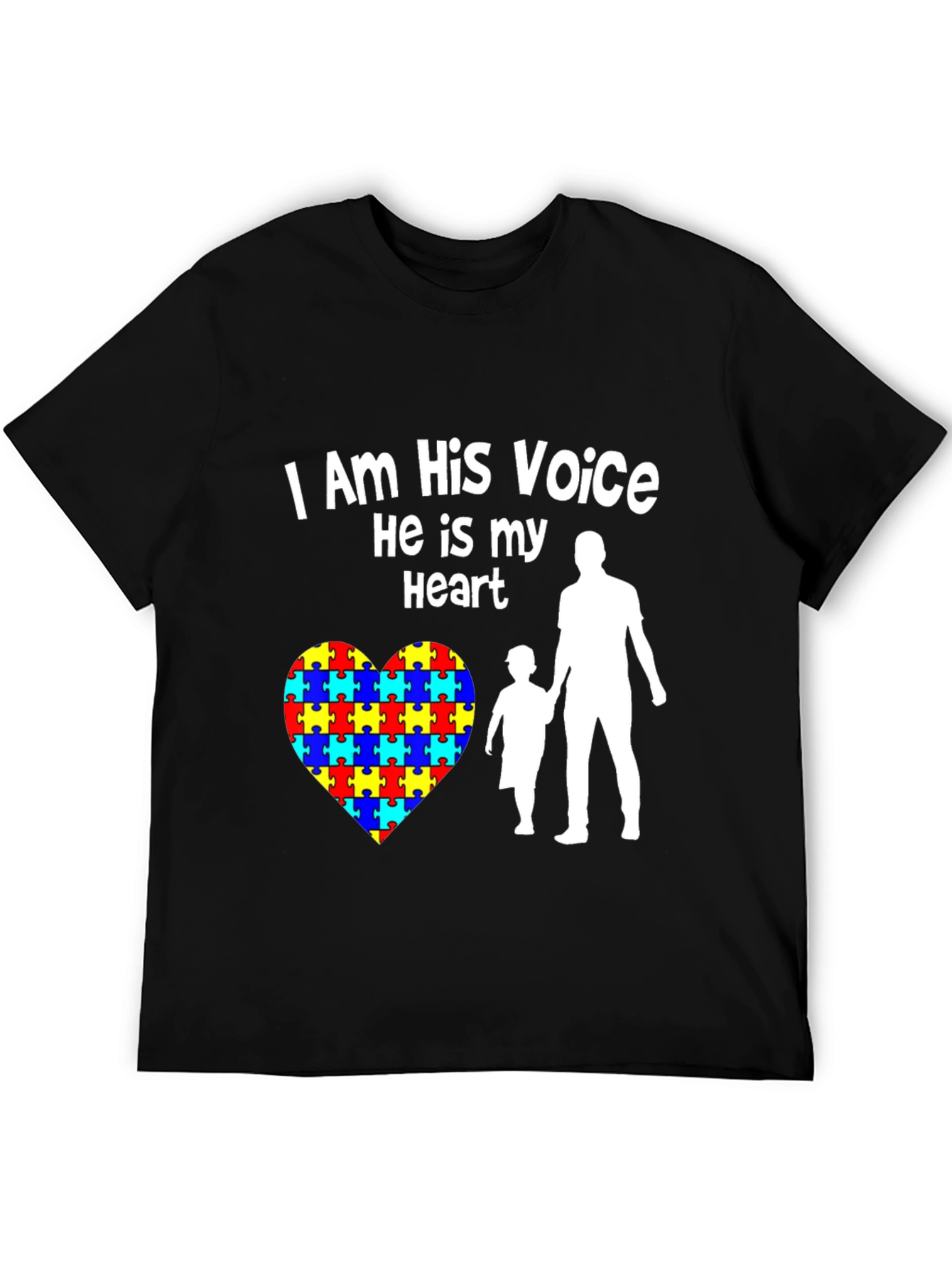 Autism Awareness T-Shirt: I Am His Voice He Is My Heart