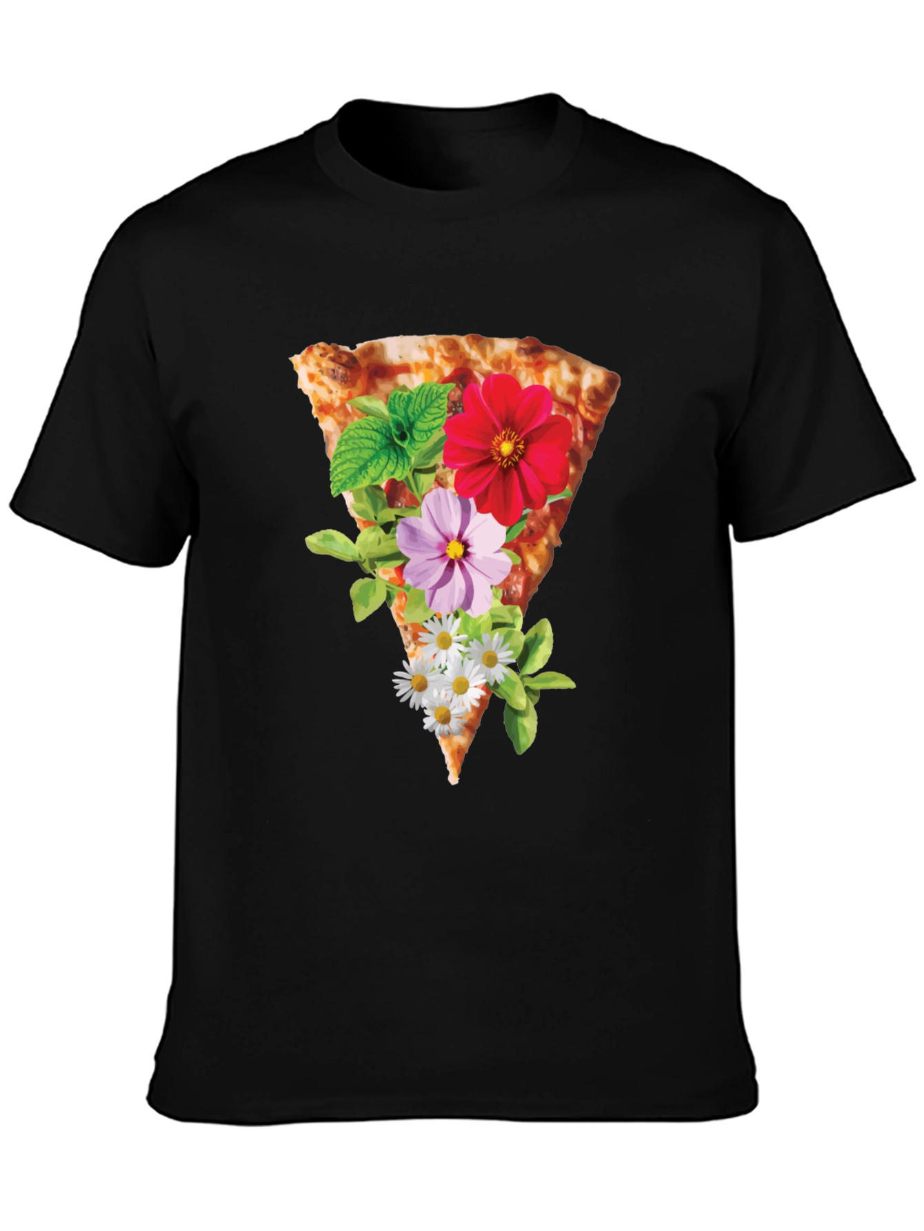 Pizza & Flowers Graphic Tee - Unisex