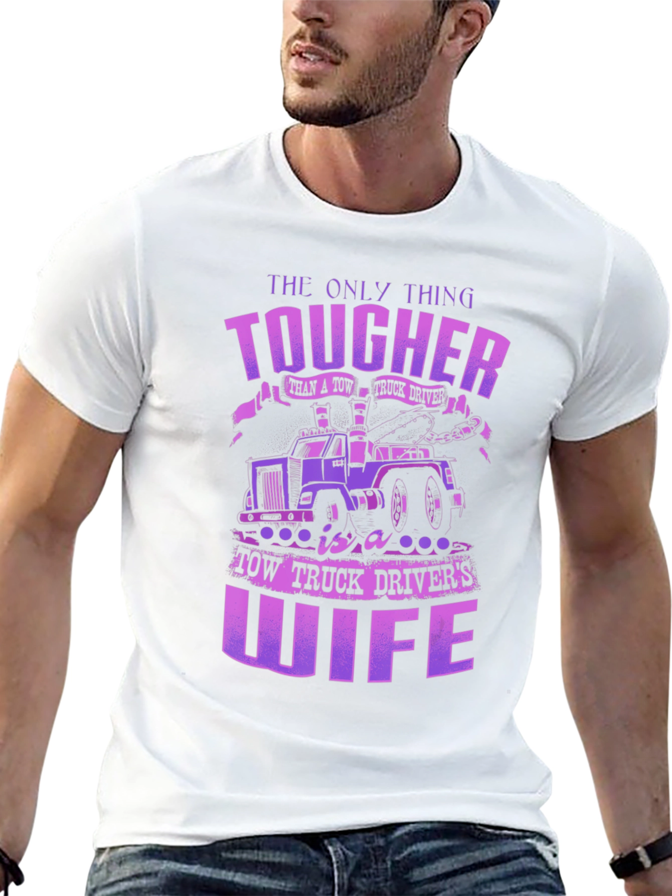 Tougher Tow Truck Wife Graphic T-Shirt