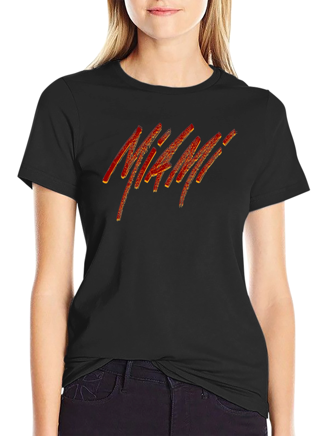 Miami Graphic Tee - Stylish Black T-Shirt