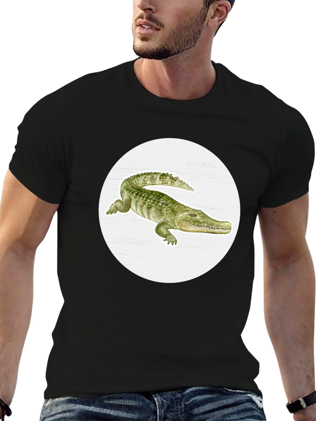 Alligator Graphic Tee - Cool Reptile Print