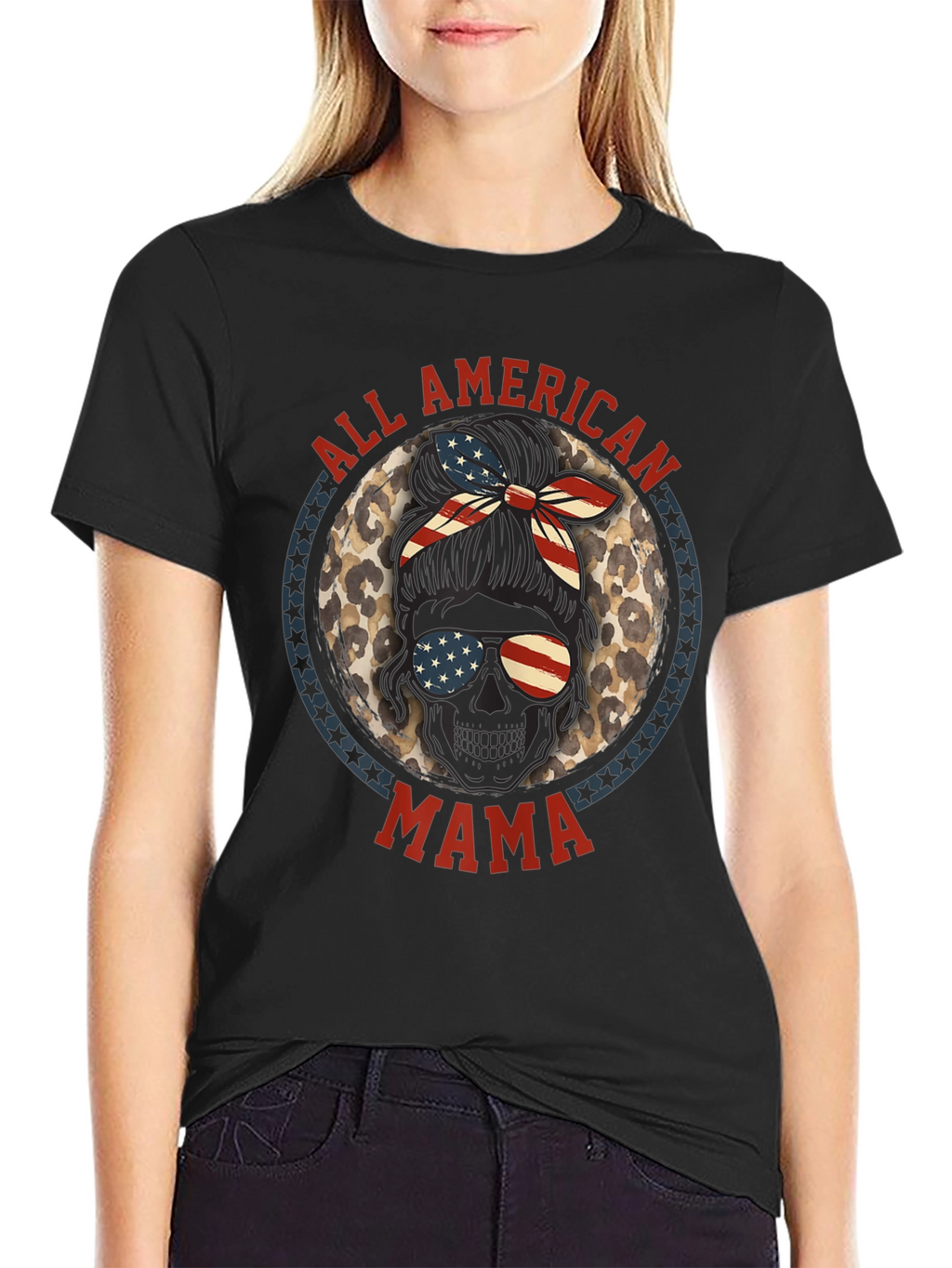 All American Mama Graphic T-Shirt