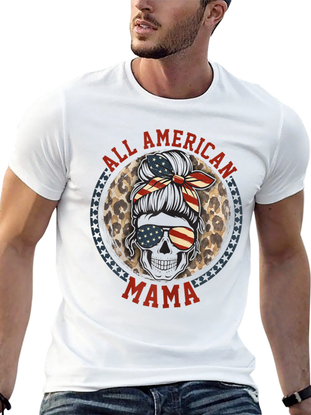 All American Mama Graphic T-Shirt