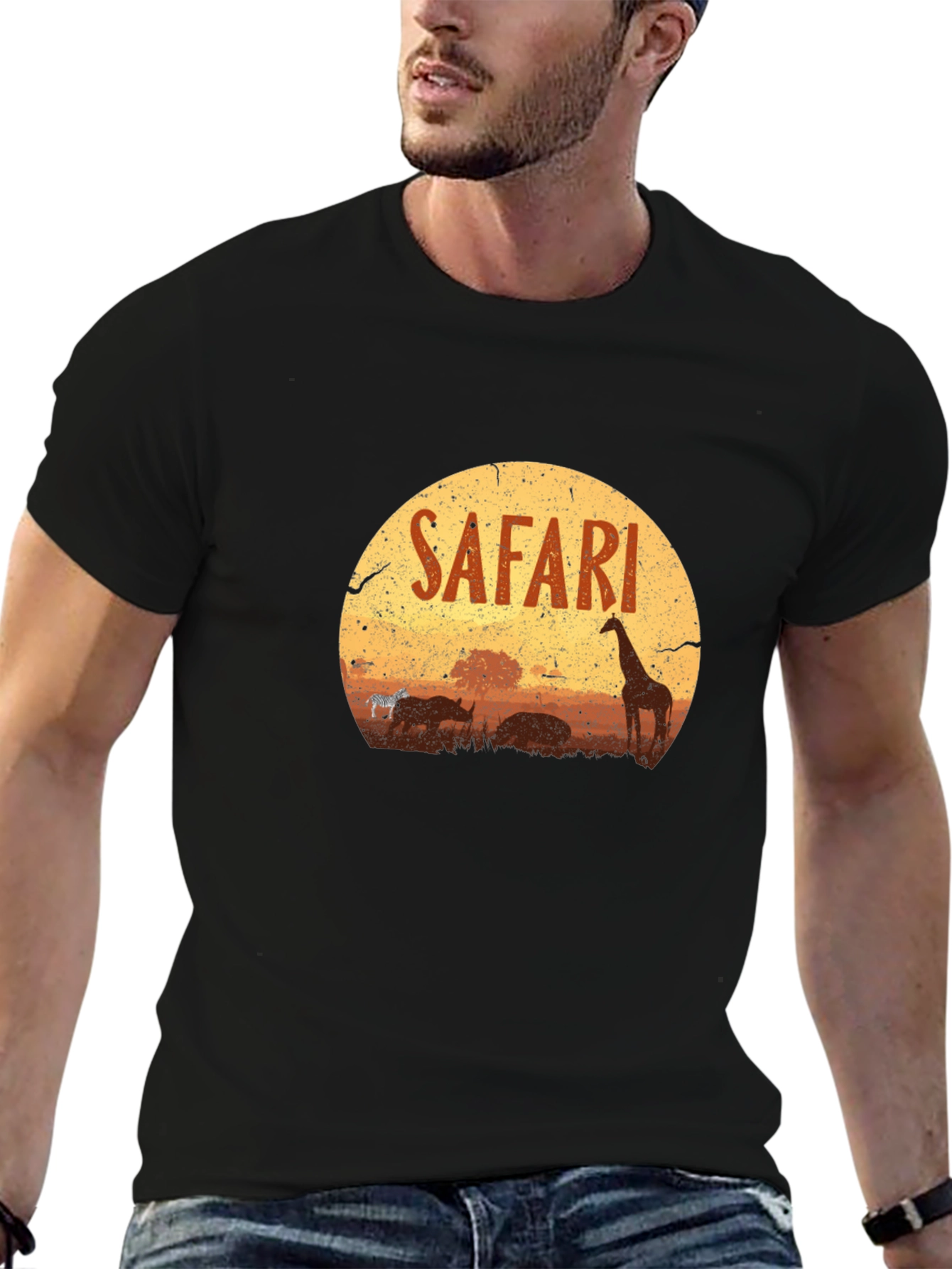 Safari Graphic T-Shirt - Wildlife Adventure Tee