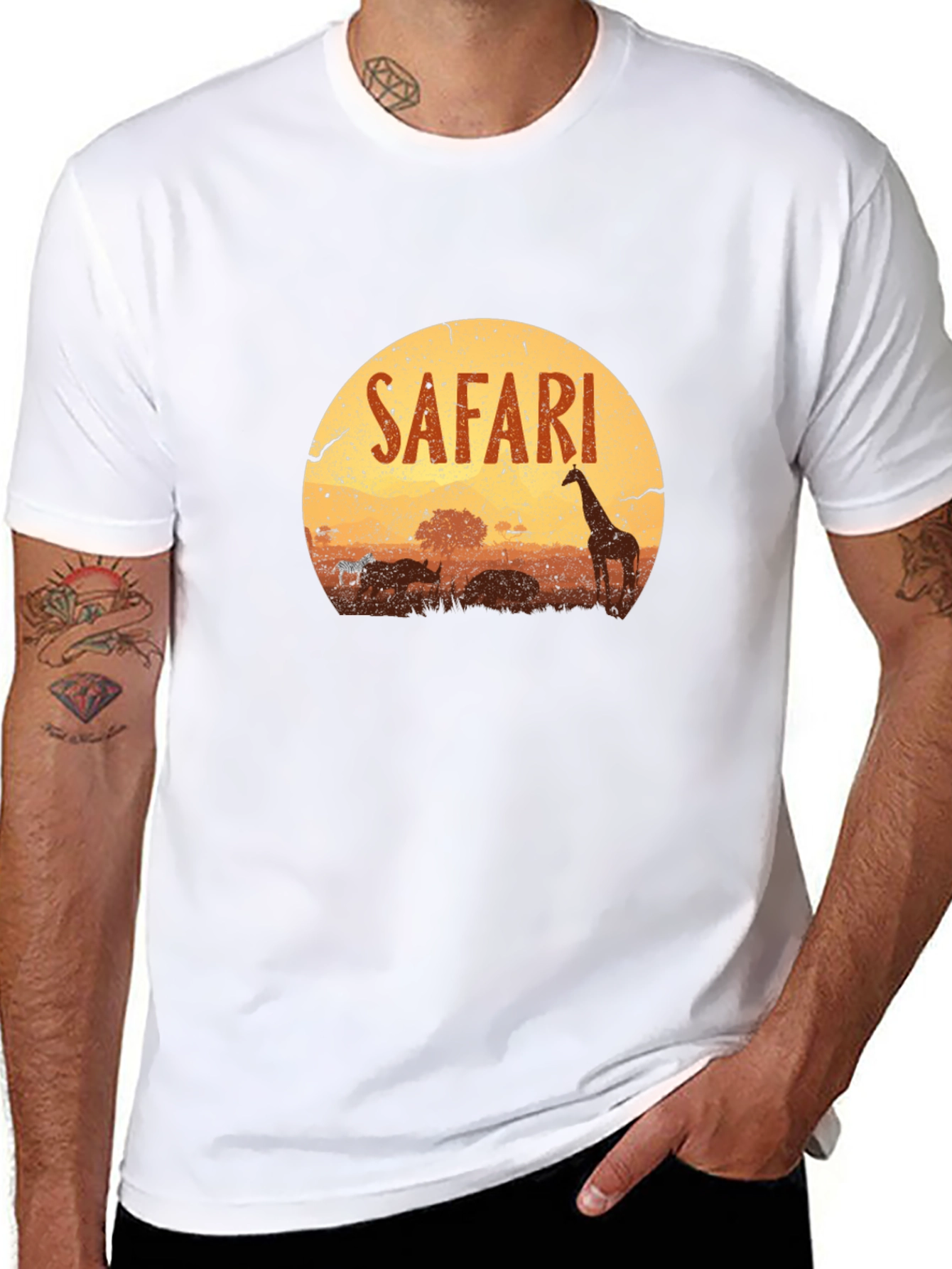 Safari Graphic T-Shirt - Wildlife Adventure Tee