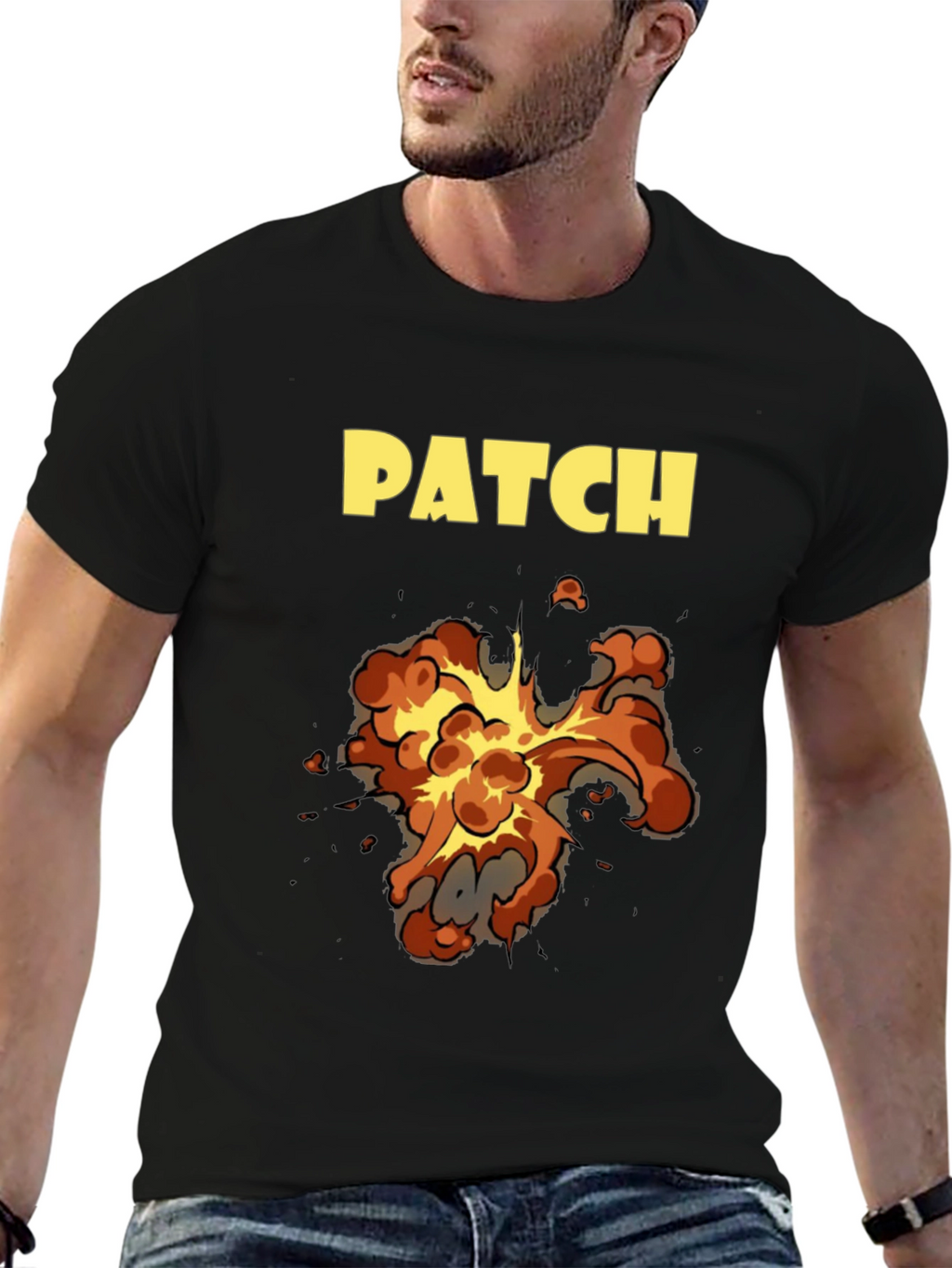 PATCH Explosion Graphic Black T-Shirt
