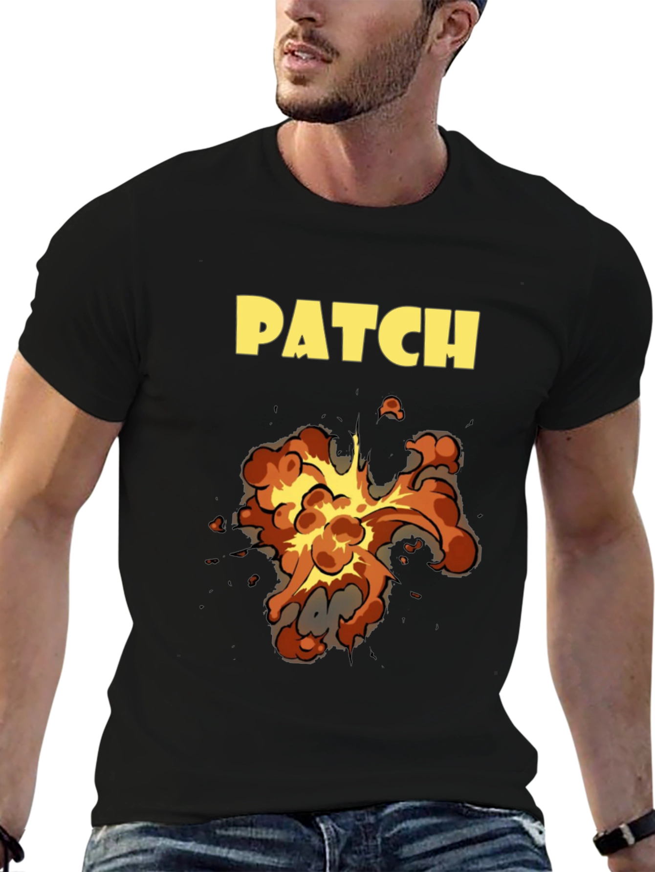 PATCH Explosion Graphic Black T-Shirt