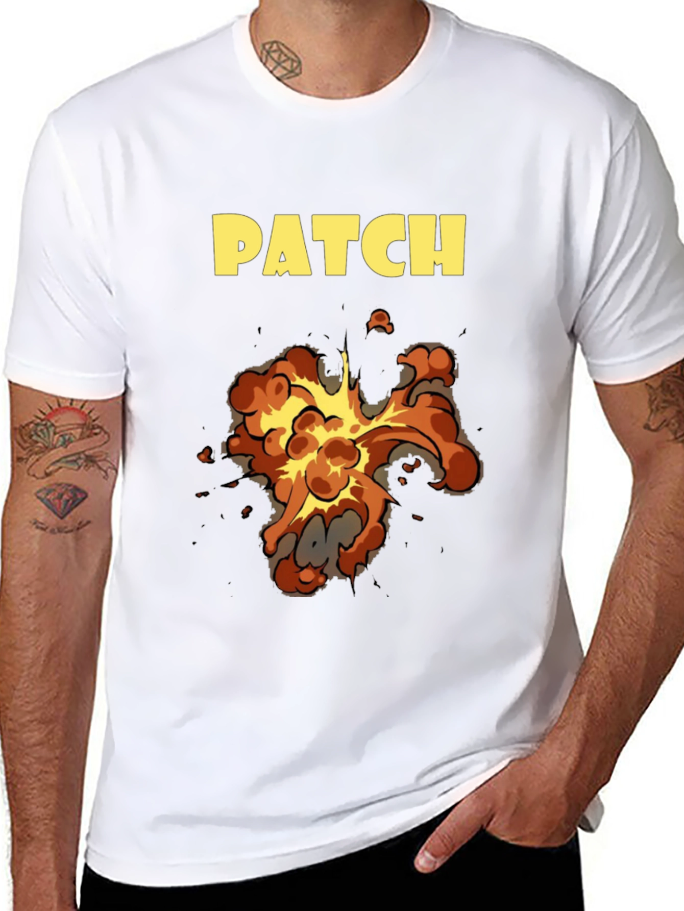 PATCH Explosion Graphic Black T-Shirt
