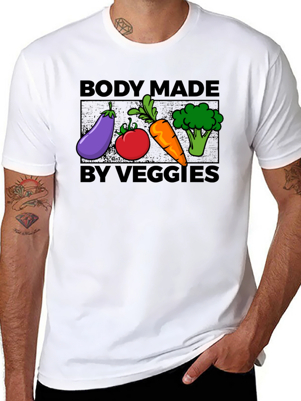 Body Made By Veggies T-Shirt - Vegan Lifestyle Tee