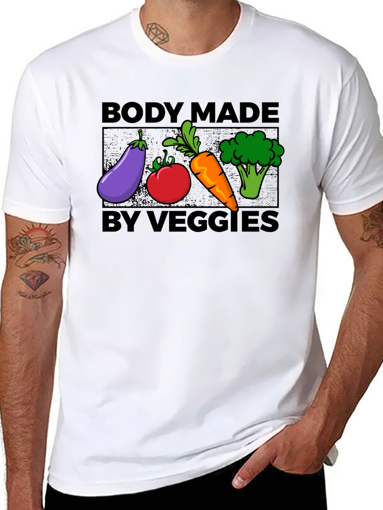 Body Made By Veggies T-Shirt - Vegan Lifestyle Tee