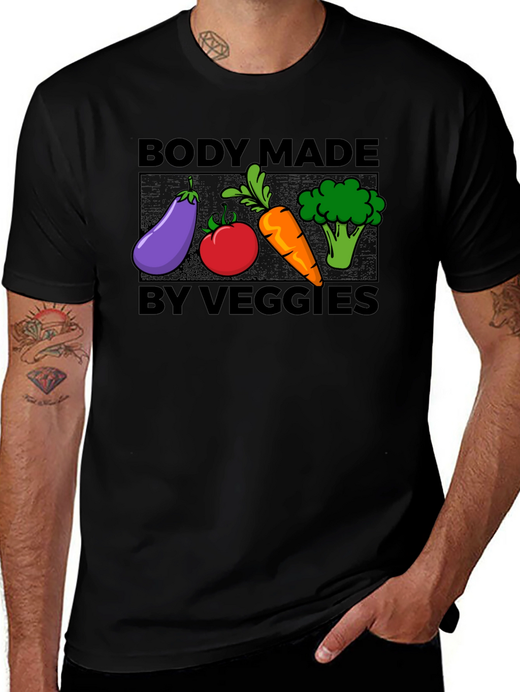 Body Made By Veggies T-Shirt - Vegan Lifestyle Tee