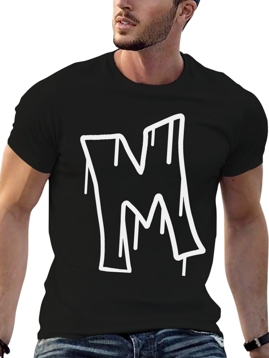 Urban Style M Graphic Black T-Shirt