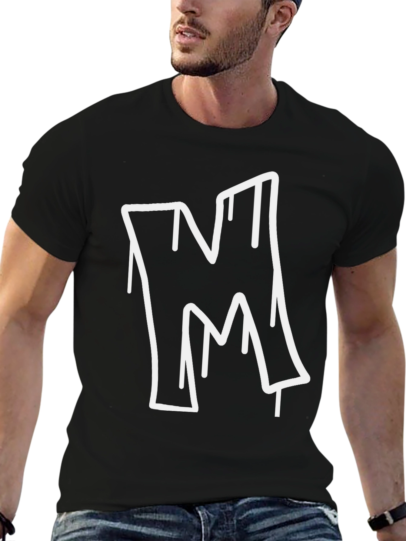 Urban Style M Graphic Black T-Shirt