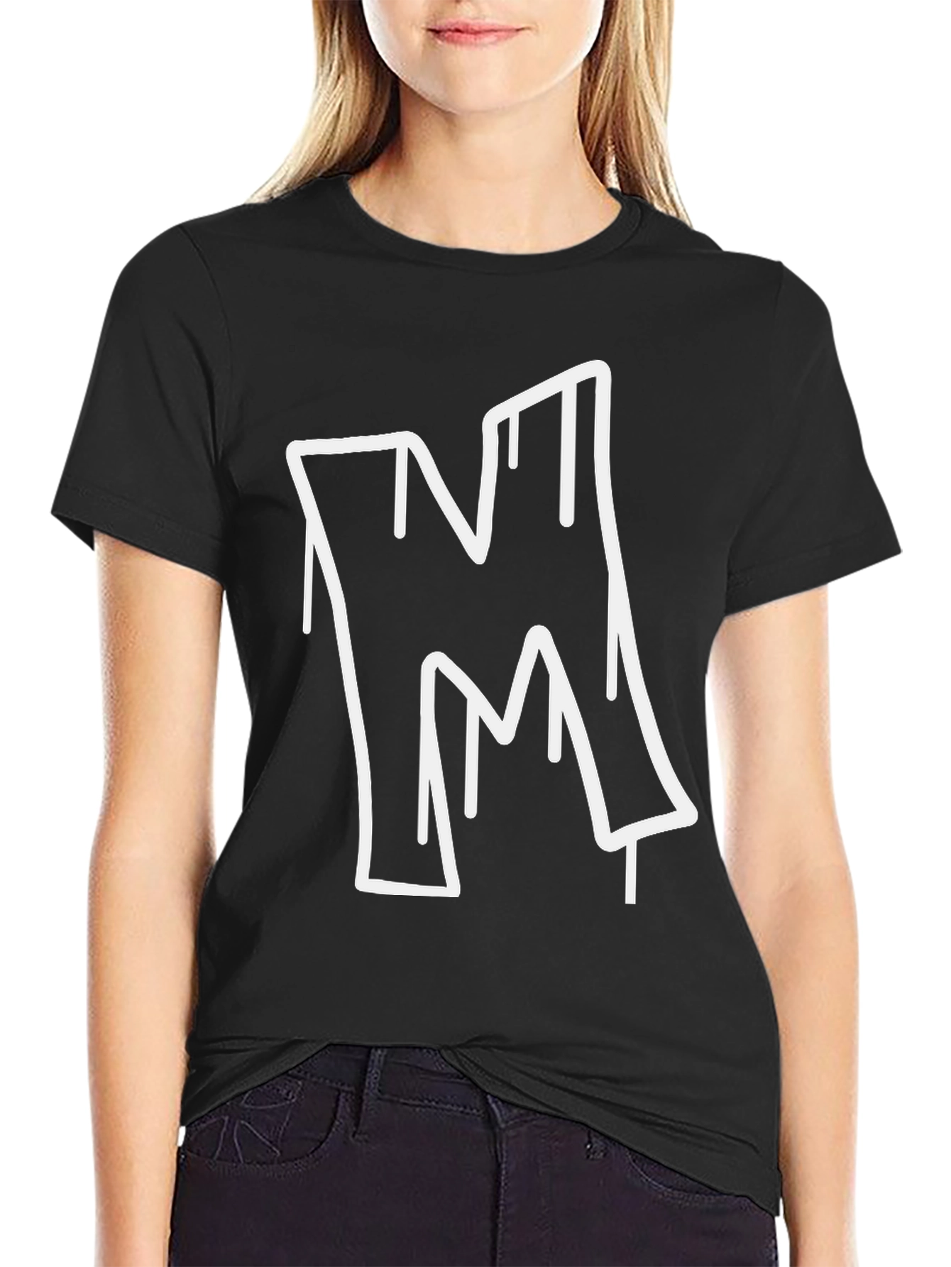 Urban Style M Graphic Black T-Shirt