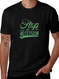Stop the Recession Graphic Tee - Black