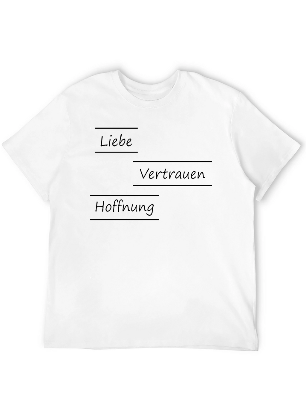 Love Trust Hope T-Shirt - Black Crew Neck Tee