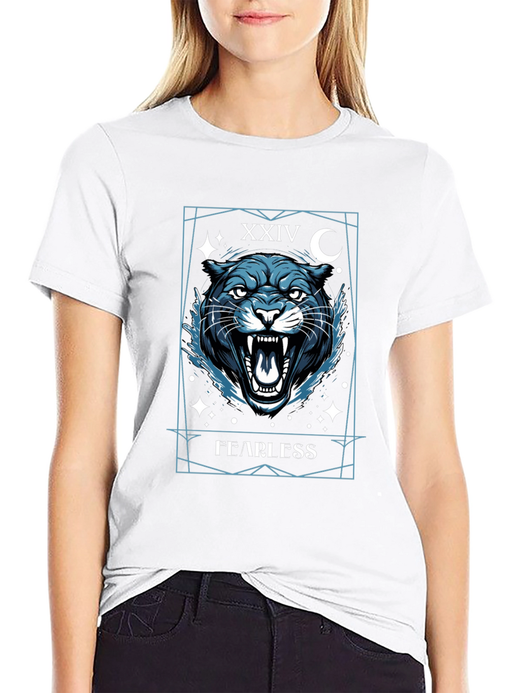 Fearless Panther Graphic Tee - Mens Black T-Shirt