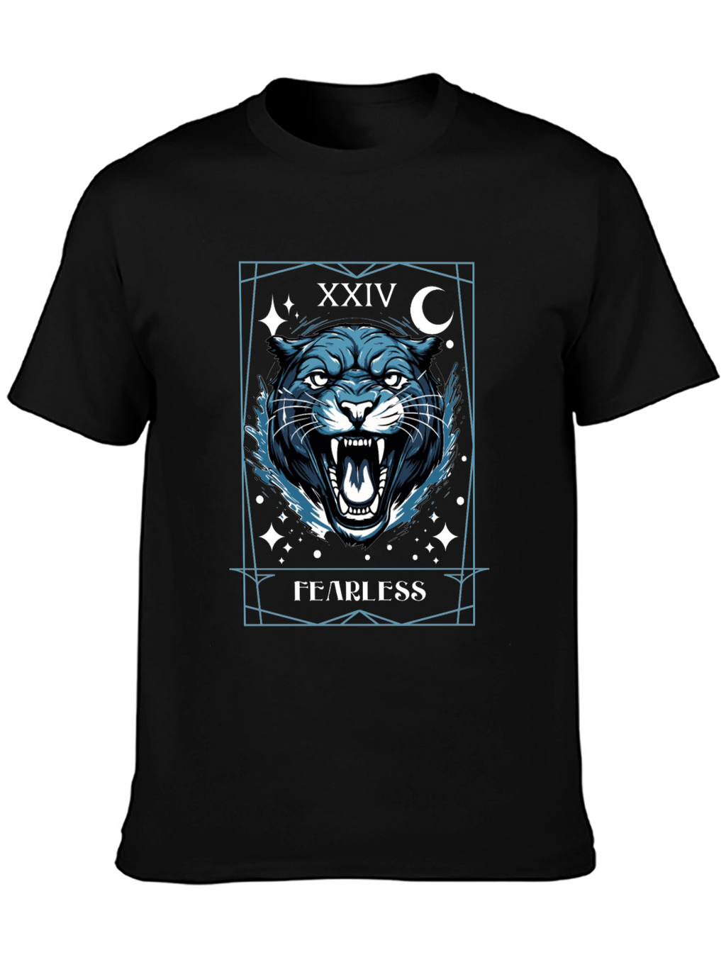 Fearless Panther Graphic Tee - Mens Black T-Shirt