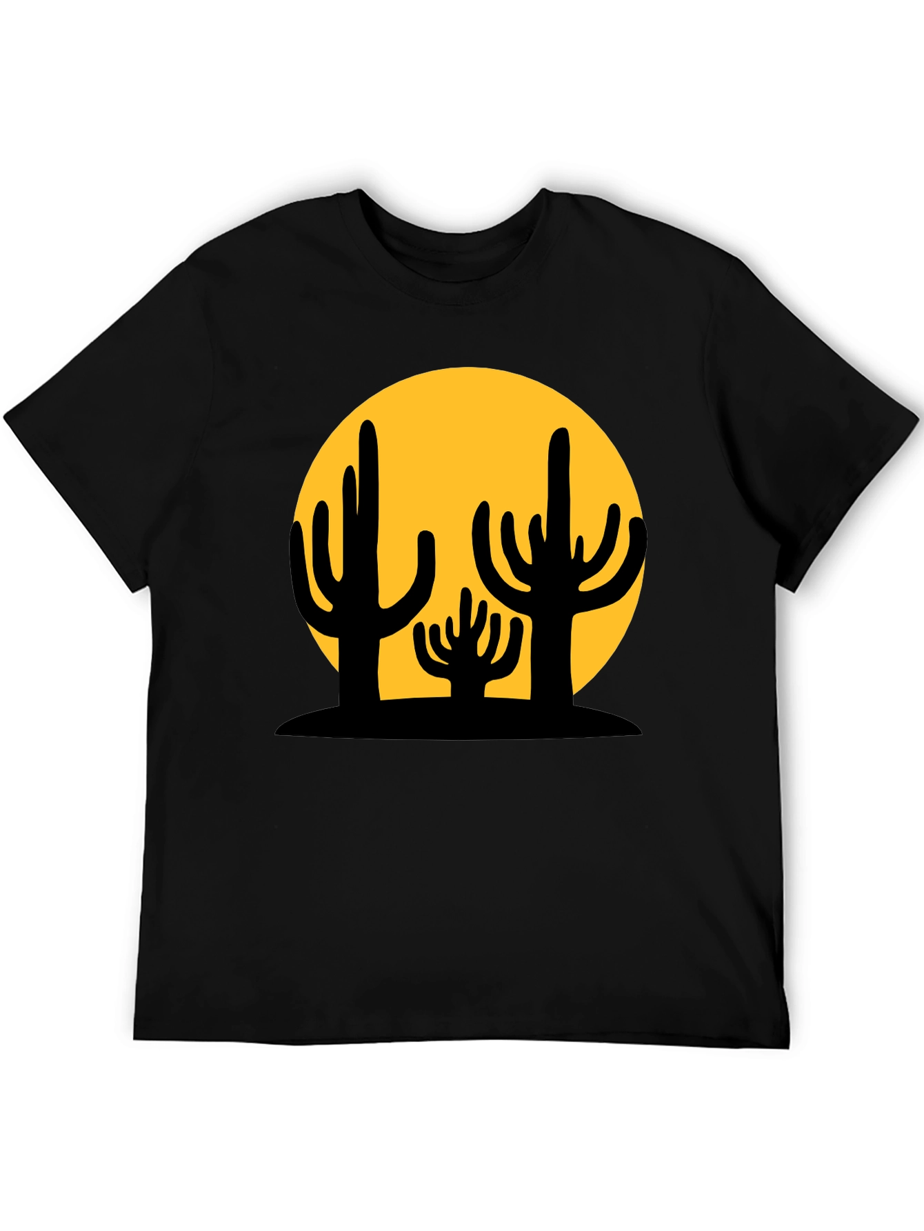 Cactus Graphic Black T-Shirt