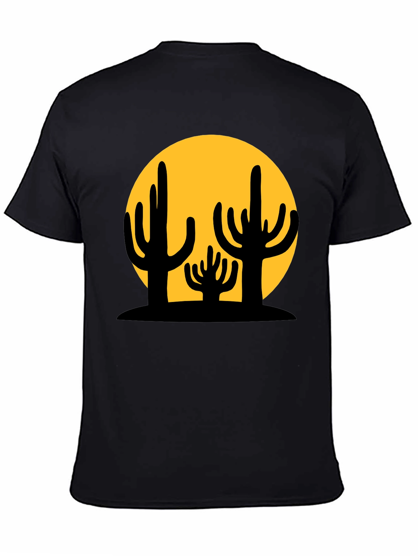 Cactus Graphic Black T-Shirt