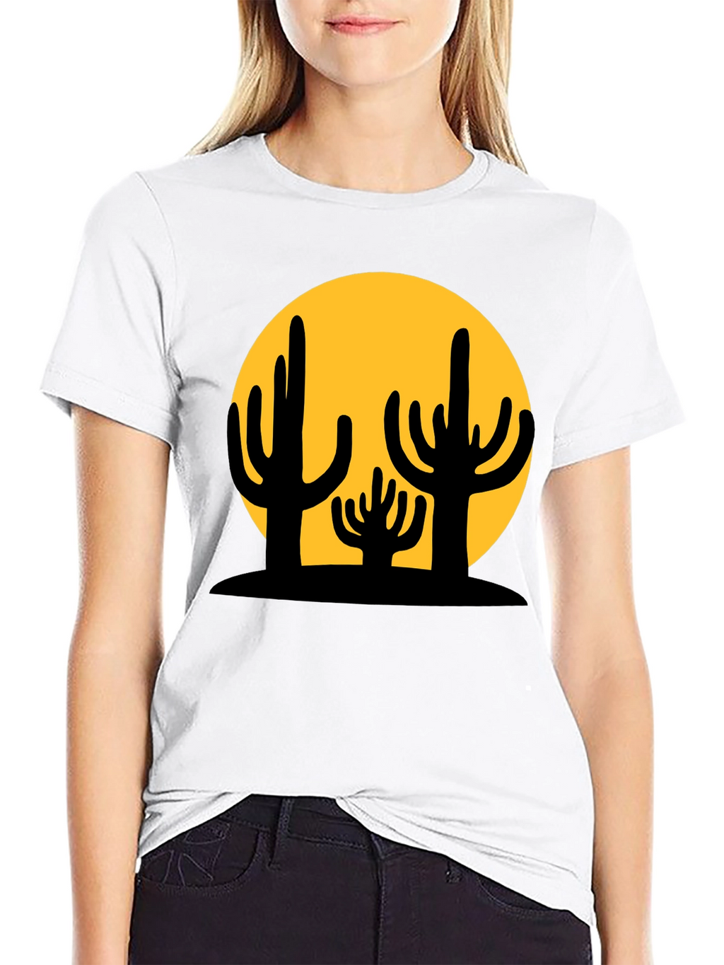 Cactus Graphic Black T-Shirt