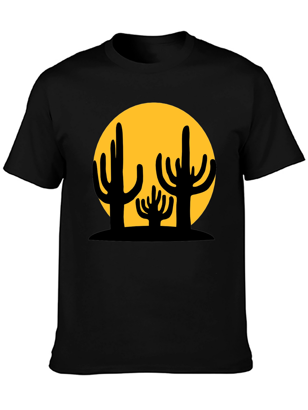 Cactus Graphic Black T-Shirt