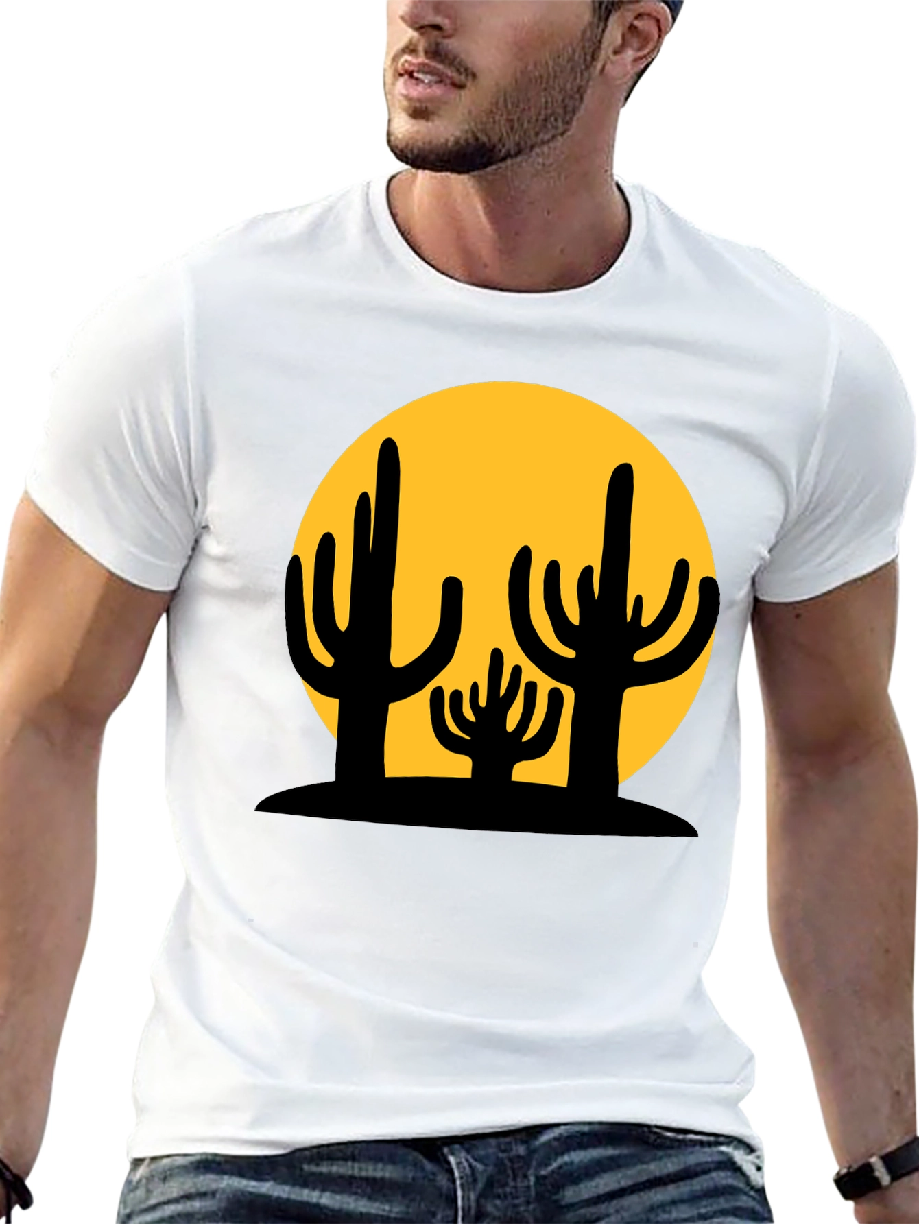 Cactus Graphic Black T-Shirt